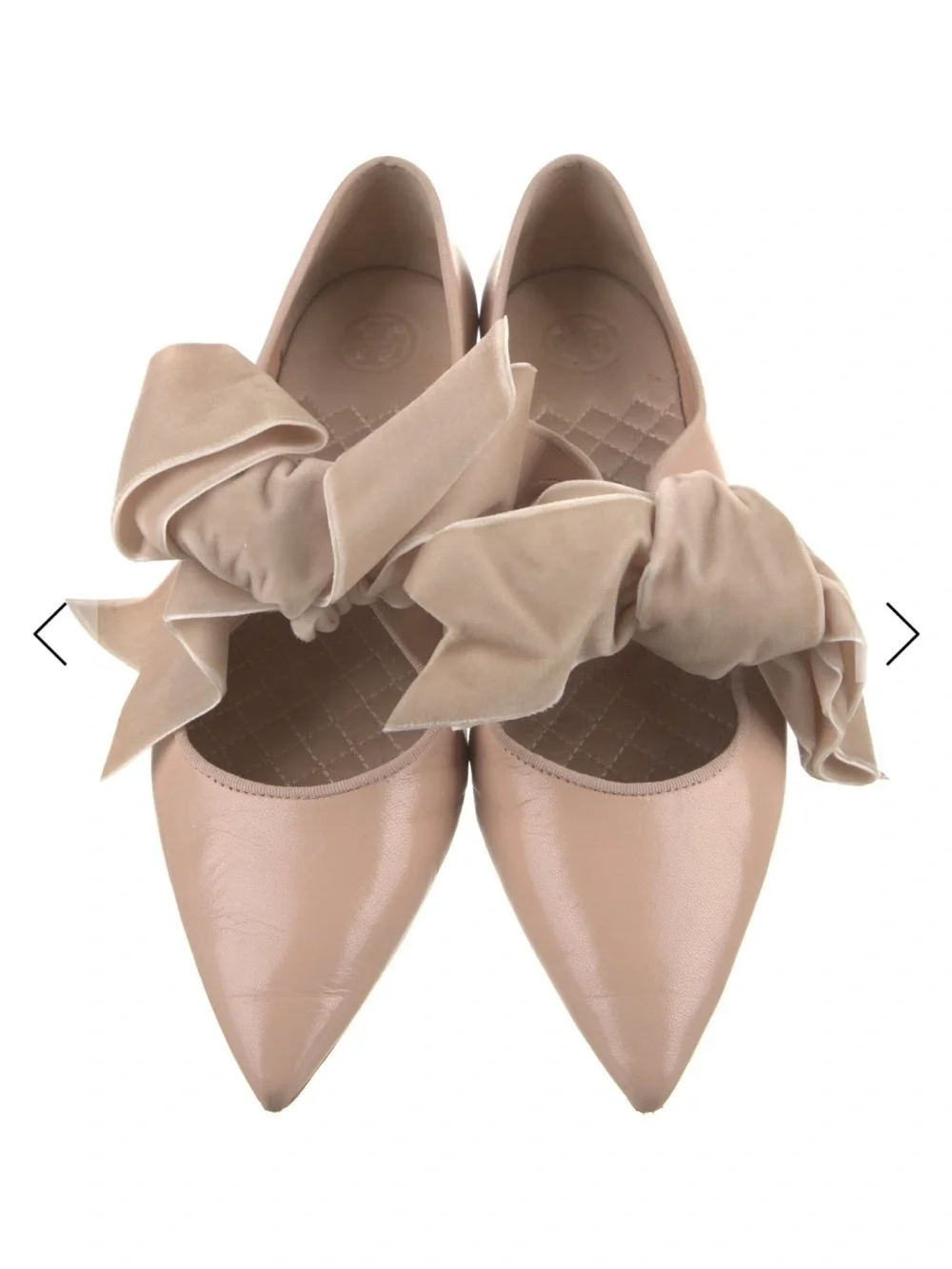 Tory Burch Blush Pointed-Toe Flat with Bow